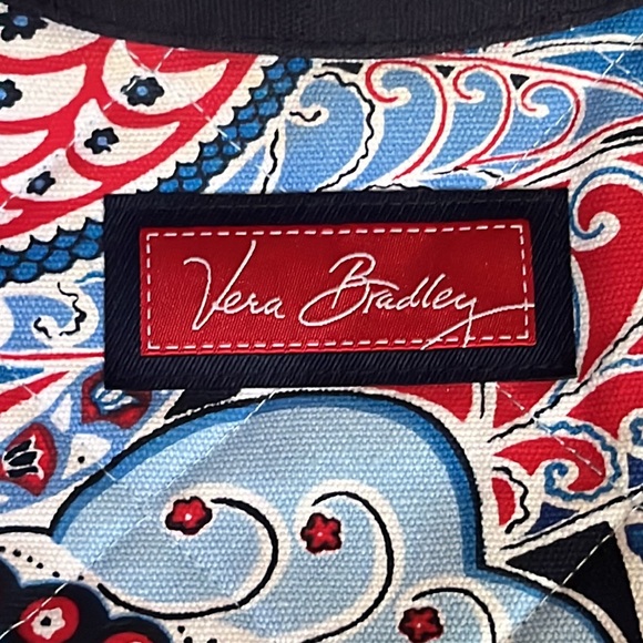 Vera Bradley Anchor Tote in blue Seaside Paisley with rope handles - Picture 2 of 9